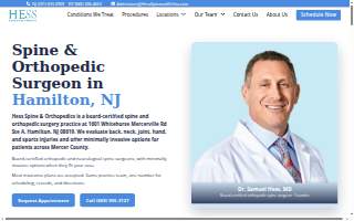 Hess Spine and Orthopedics – Hamilton website