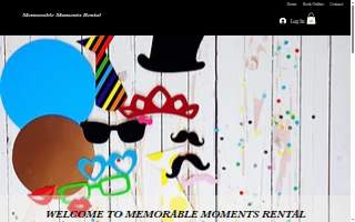 Memorable Moments Rental website