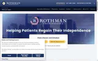 Rothman Orthopaedics of Hamilton website
