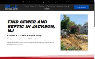 B.J. Sewer & Septic of Harrison website
