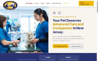 North Jersey Veterinary Hospital website