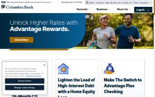 Columbia Bank of Hawthorne website