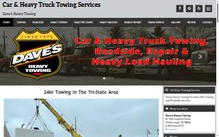 Dave's Heavy Towing website