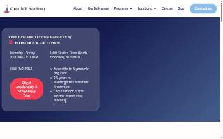 Cresthill Academy Child Daycare and Preschool - Hoboken Uptown website