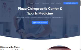 Plaza Chiropractic Center website
