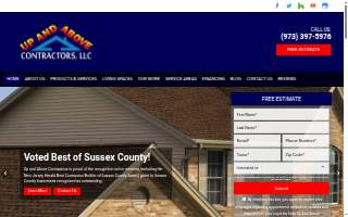 Up and Above Contractors, LLC website