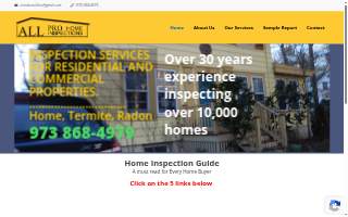 All pro home inspections of Irvington website