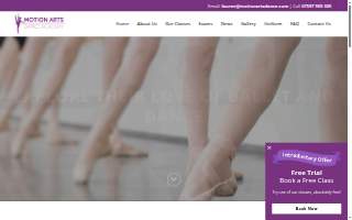 Motion Arts Dance Studios website