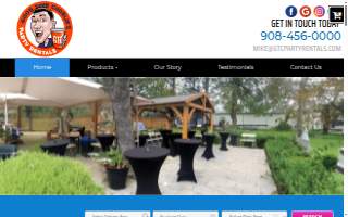 Party Rentals website