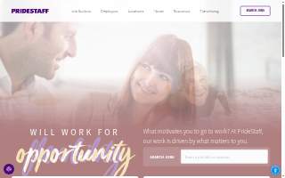 PrideStaff website