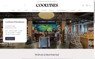 CoolVines Powerhouse website