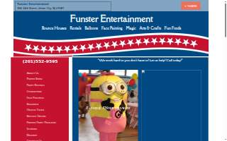 Funster Entertainment and Party Rentals website