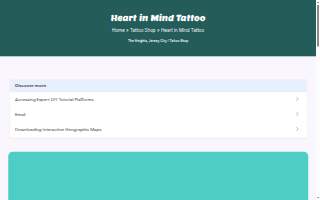 Heart in Mind Tattoo website