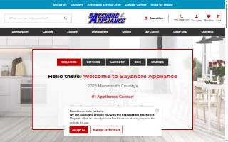 Bayshore Appliance website