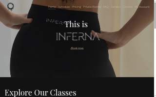 Inferna Pilates studio website
