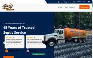 Septic Pumping Services of Kearny website