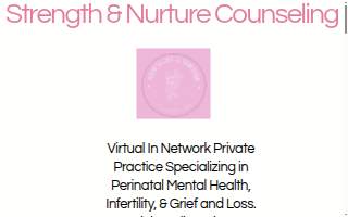 Strength and Nurture Counseling, LLC website