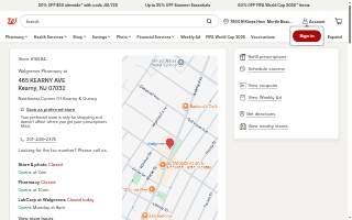Walgreens Pharmacy of Kearny website