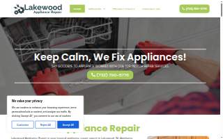 Appliance Repair Lakewood Pros website