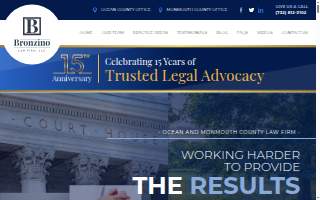 Bronzino Law Firm, LLC of Carteret website