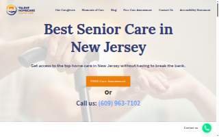 Talent Homecare Agency website