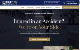 CourtLaw Injury Lawyers of Linden website