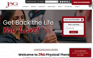JAG Physical Therapy of Linden website