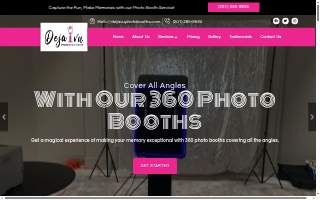 Dejavu Photo Booths website