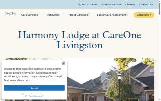 Harmony Village at CareOne Livingston website