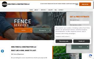 King Fence & Construction LLC of Livingston website