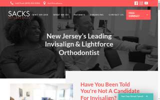 Sacks Orthodontics website