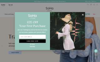 Soha Day Spa website