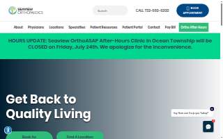 Seaview Orthopaedic & Medical Associates of Long Branch website
