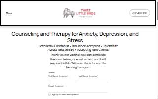 Three Little Birds Counseling website