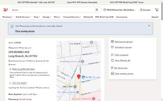Walgreens Pharmacy of Long Branch website