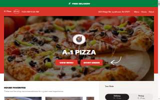A1 Pizza website