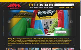 Aardvark Amusements website