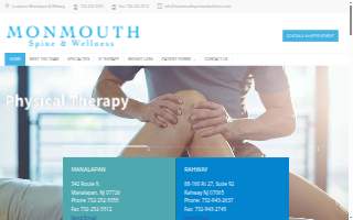 Monmouth Spine and Wellness website