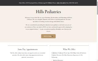 Hills Pediatrics website