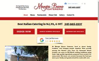 Mangia Buono Caterers website