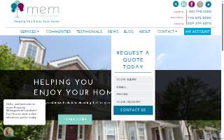Mem Property Management of Manville website