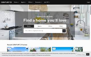 CENTURY 21 Thomas Realty website