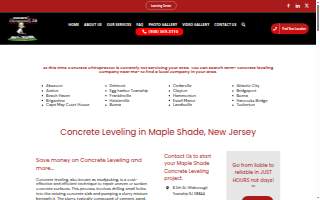Concrete Chiropractor Concrete Leveling & Mudjacking of Maple Shade website