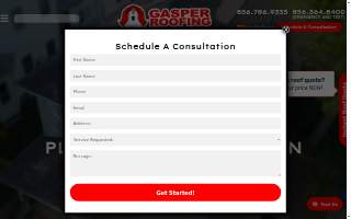Gasper Roofing website