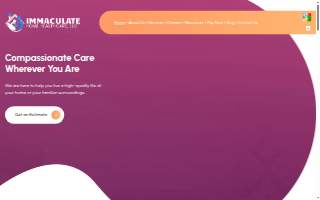 Immaculate Home Health Care website