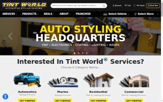 Tint World of Maple Shade website