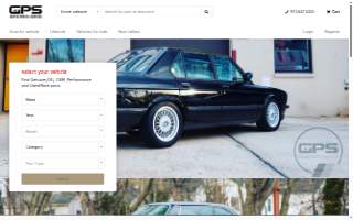 Guten Parts + Storage website