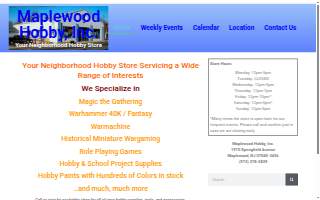 Maplewood Hobby website