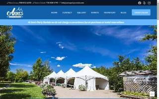 Ann's Party Rentals website