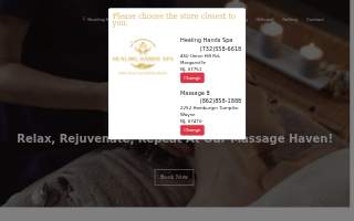 Healing Hands Spa website